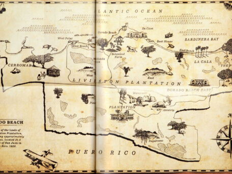 Old Map of Dorado Beach