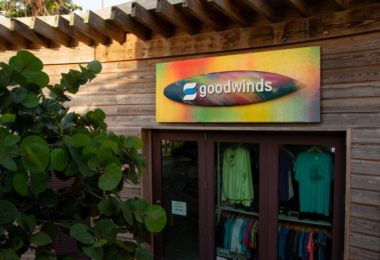 Entrance to the Goodwinds Surf Shop