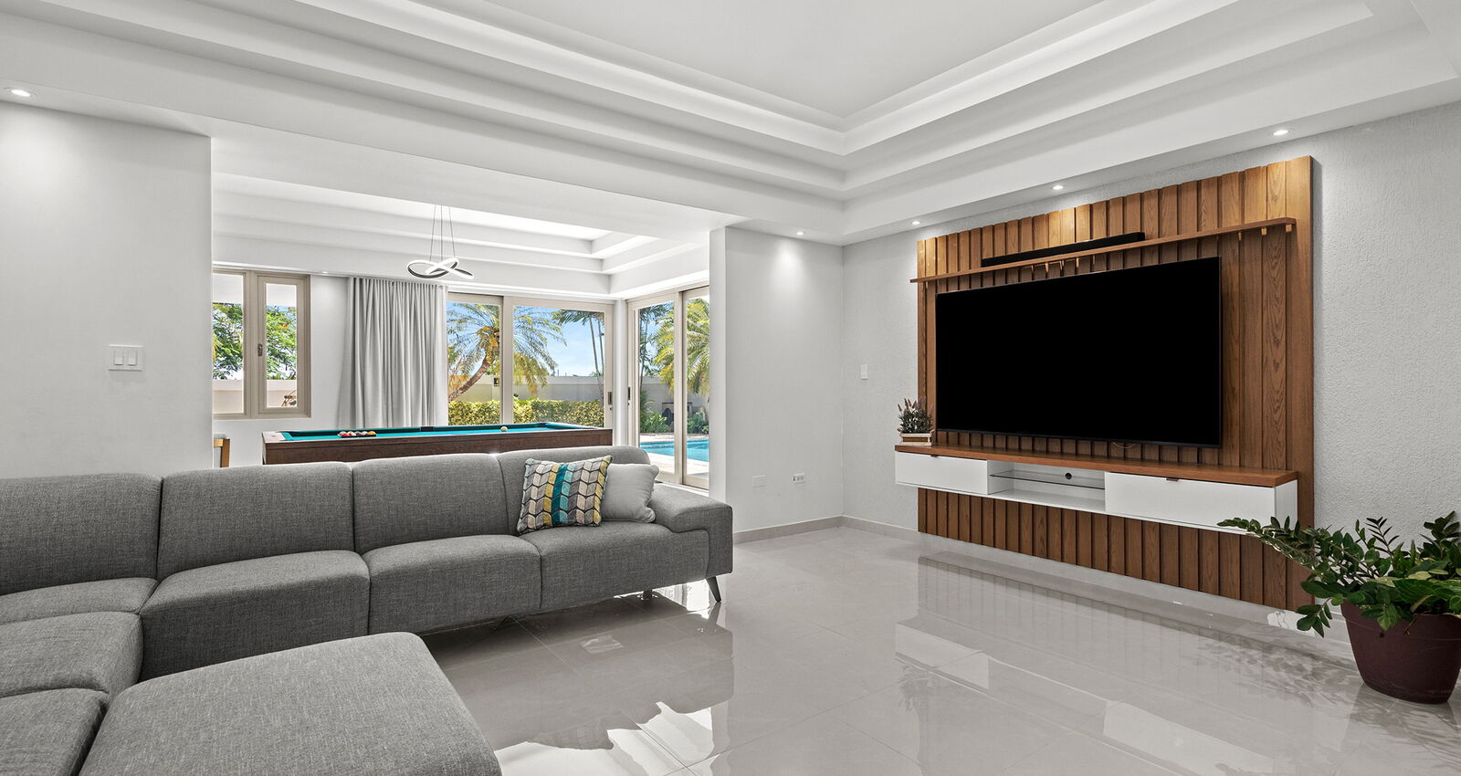 Contemporary living room dorado beach