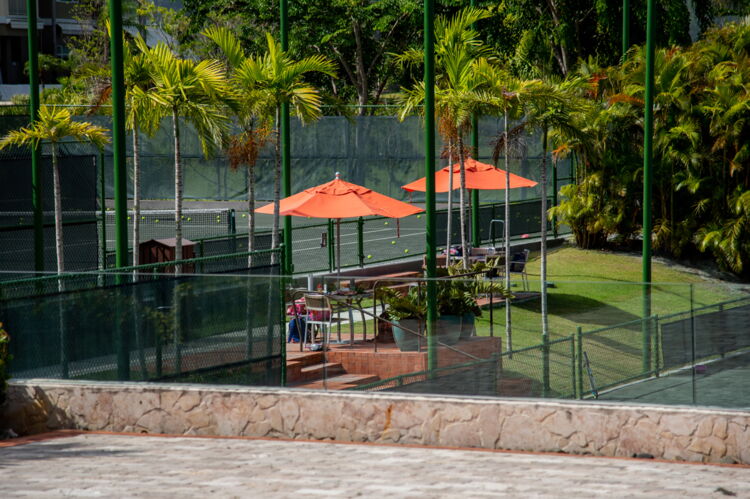 Relax in the Shade Between Sets at the Tennis Courts